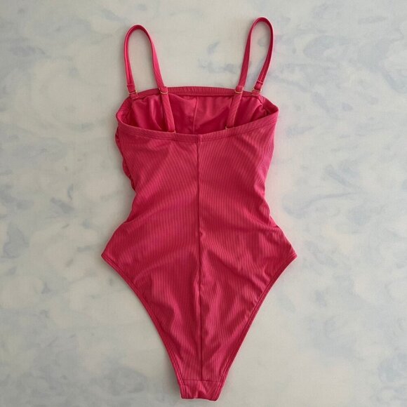 Shade & Shore Hot Pink One Piece Swimsuit - Picture 2 of 7